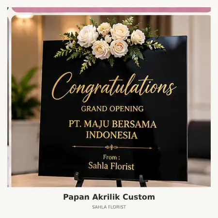 Papan Bunga Akrilik Sukatani